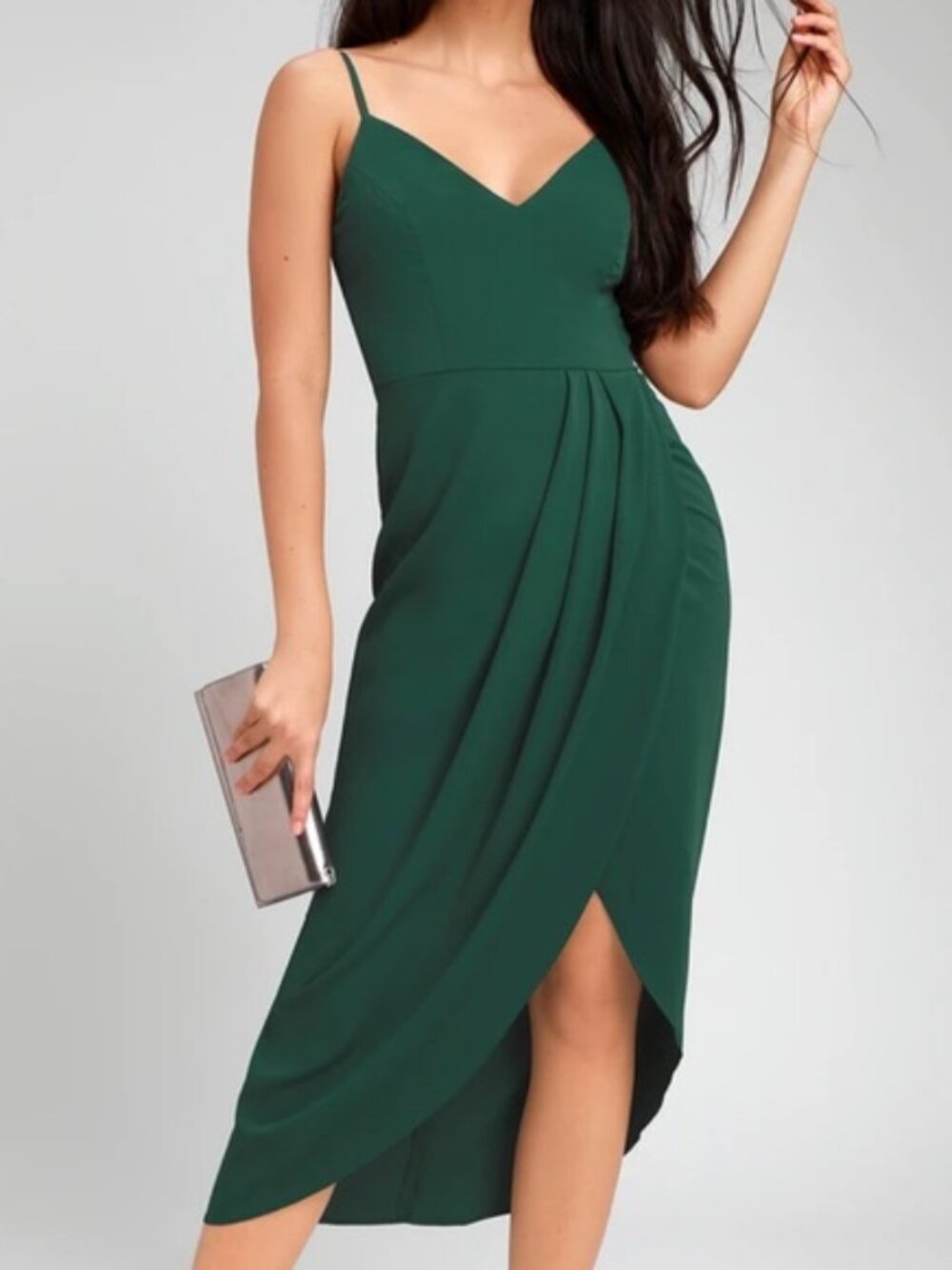 Reinette Dark Green Midi Dress by Lulus